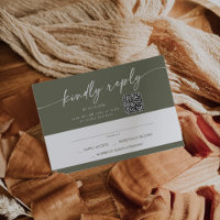 Boho Chic Olive Green Mail In et QR Code