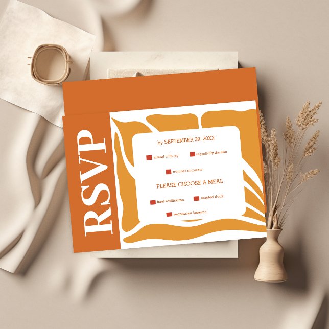 Cartons Réponse Boho Chic Retro Floral Mariage (Créateur téléchargé)