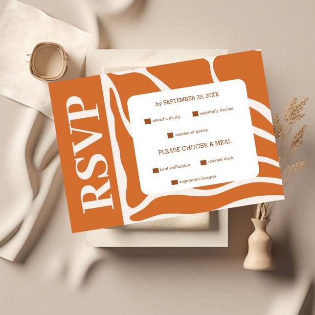 Cartons Réponse Boho Chic Retro Floral Mariage (Créateur téléchargé)