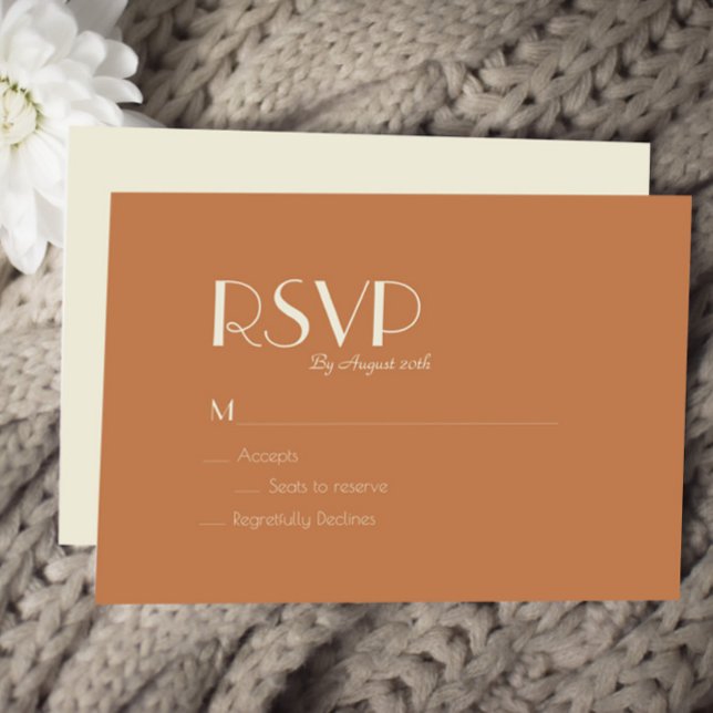 Cartons Réponse Boho Deco d'automne | Choix de repas Mariage en te (Créateur téléchargé)