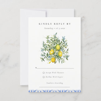 Cartons Réponse Boho Marocain Aquarelle Lemon Jaune Arbre Mariage