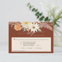 BOHO Pampa Herbeux Terreux Fleurs Automne Mariage