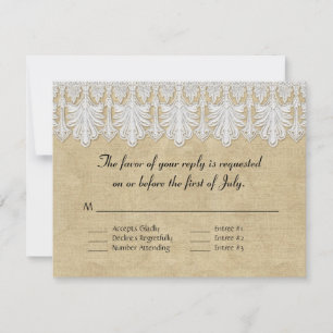 Cartons Réponse BOHO Printing Burlap n dentelle gitane Moderne Sty