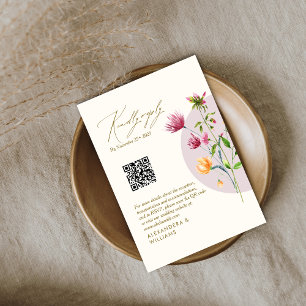 Cartons Réponse Boho unique Fleur sauvage de printemps