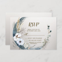 Boho White Orchidée Fleurs Blue Moon Elegant Party