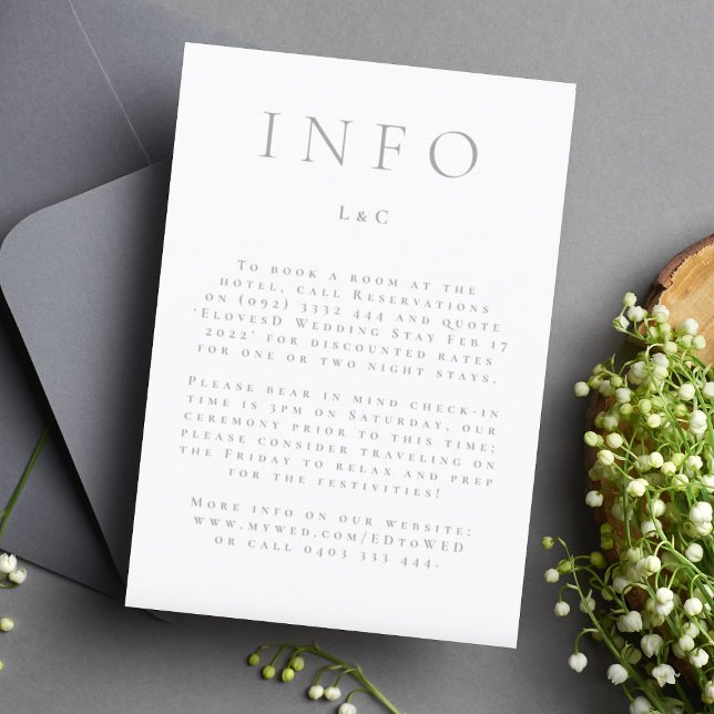 Cartons Réponse Boîtier moderne d'information classique gris clair (Créateur téléchargé)