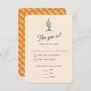 Cartons Réponse Bold Retro Saguaro Cactus Mariage paysage du déser