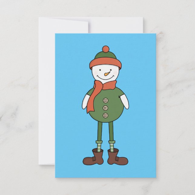 Cartons Réponse Bonhomme de neige cool (Devant)