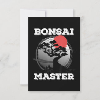 Cartons Réponse bonsai maître arbre coucher de soleil miniature ar