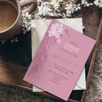 Botanique Floral Dusty Rose Blush Bourgogne Mariag