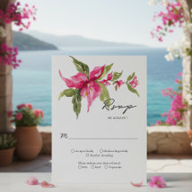 Bougainvilliers tropicaux Mariage d'aquarelle