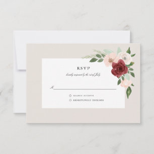 Cartons Réponse Bouquet romantique