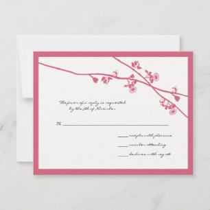 Cartons Réponse Branches de fleurs sauvages Honeysuckle Mariage RS