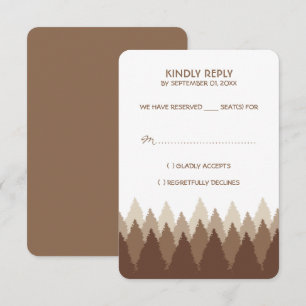 Cartons Réponse Brown Forest Range Mariage