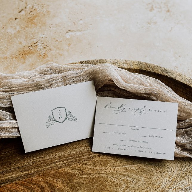 Cartons Réponse BRUNSWICK | Mariage Green Meal Choice (Créateur téléchargé)