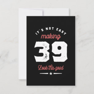 Cartons Réponse Cadeau de 39 ans