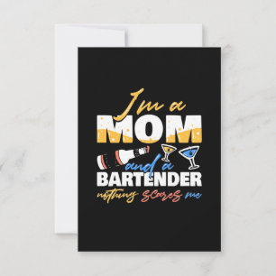 Cartons Réponse Cadeau de Noël   Je suis une maman et une barmaid