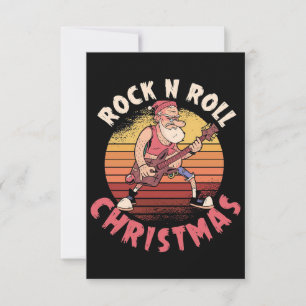 Cartons Réponse Cadeau de Noël Rock N Roll Noël