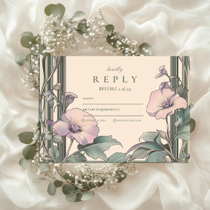 Cartons Réponse Cadre de mariage lavande poussiéreux