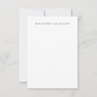 Cartons Réponse Calligraphie chic simple noir et blanc de son prop
