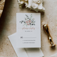 Calligraphie florale classique rose-poussiéreuse R