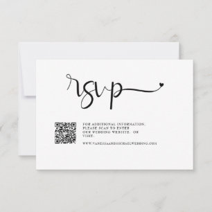 Cartons Réponse Calligraphie Mariage simple en ligne