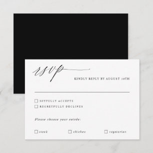 Cartons Réponse Calligraphie moderne Mariage élégant Romantique