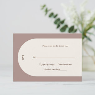 Cartons Réponse Camila Taupe Arch Mariage moderne