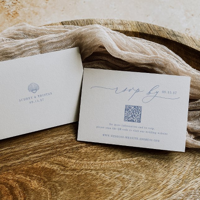 Cartons Réponse CAPE COD Code QR minimaliste Mariage (Créateur téléchargé)