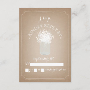 Cartons Réponse Carton de respiration pour bébé inspiré Mason Jar