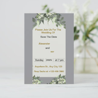 Cartons Réponse Carton d'invitation de mariage élégant