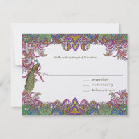 Carton d'invitation de mariage vert citron et dama
