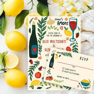 Cartons Réponse C'est l'Amore Nourriture Italienne MARIAGE PERSONN