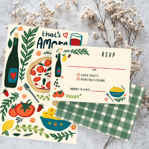 Cartons Réponse C'est l'amour de la nourriture italienne Mariage s