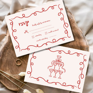 Cartons Réponse C'est un Mariage Whimsical Vintage plus funky