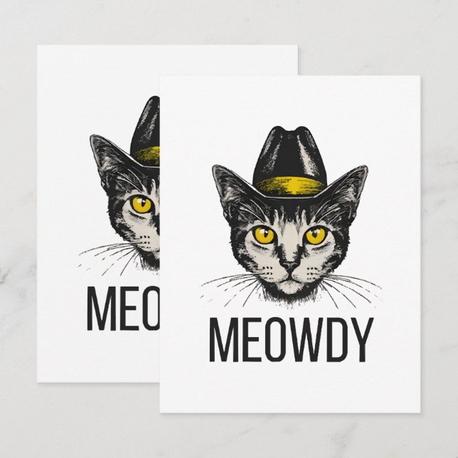 Cartons Réponse Chat Drôle de Miaou (Devant / Derrière)