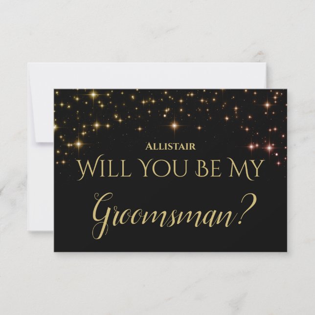 Cartons Réponse Chatoyantes étincelles Serez-vous mon Groomsman ? (Devant)