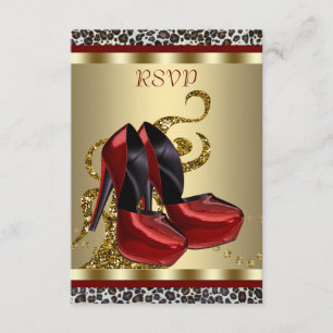 Cartons Réponse Chaussures à talon haut rouge Leopard Sweet sixtee