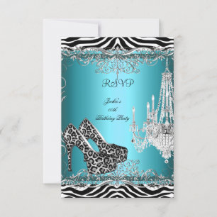 Cartons Réponse Chaussures de fête à imprimé zèbre léopard bleu sa