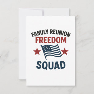 Cartons Réponse Chemise de réunion familiale Freedom Squad - USA P