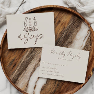 Cartons Réponse Cheval & floral Western Country Boho Mariage