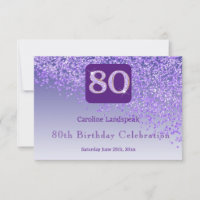 Chic 80 Anniversaire Violet Parties scintillant RS