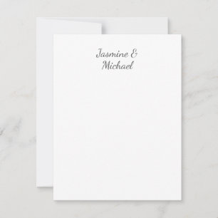 Cartons Réponse Chic Lovely Calligraphie Couple Noms Mariage