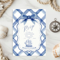 Chic Nautique Marine Mariage Bleu Bow