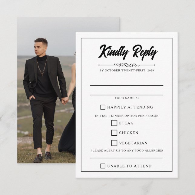 Cartons Réponse Choix de nourriture photo décontracté (Devant / Derrière)