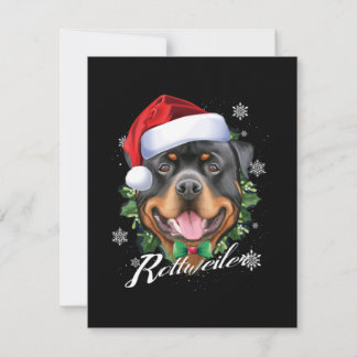 Cartons Réponse Chubby Rottweiler Dog Christmas