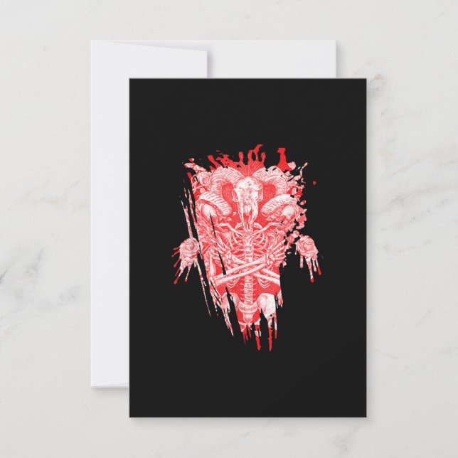 Cartons Réponse Church Of Satan Venin All Hail Goat Satanic Baphom (Devant)