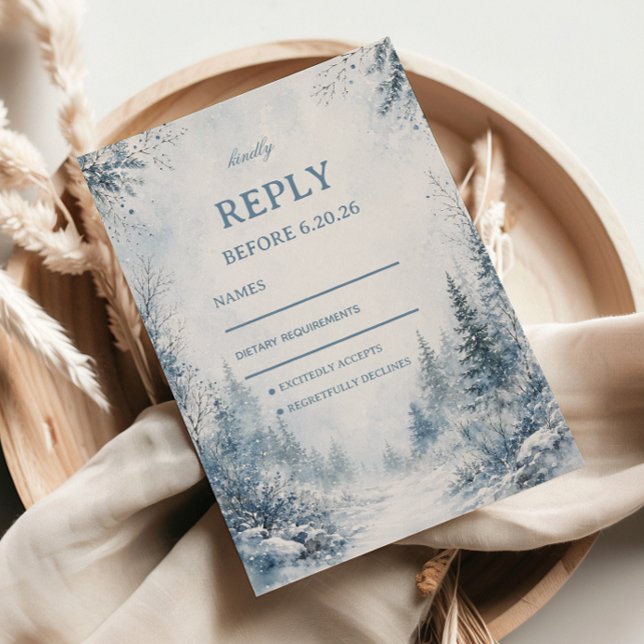 Cartons Réponse Chute de neige brumeuse le long du bleu (Créateur téléchargé)
