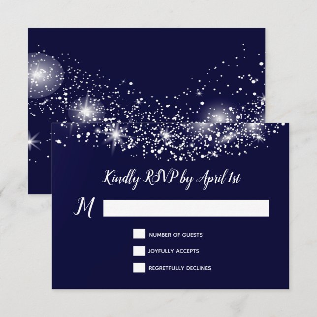 Cartons Réponse Ciel étoilé bleu profond nuit étoilée (Devant / Derrière)