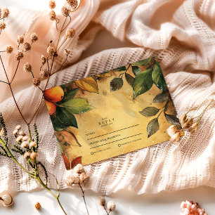 Cartons Réponse Citrouille Mariage floral épice